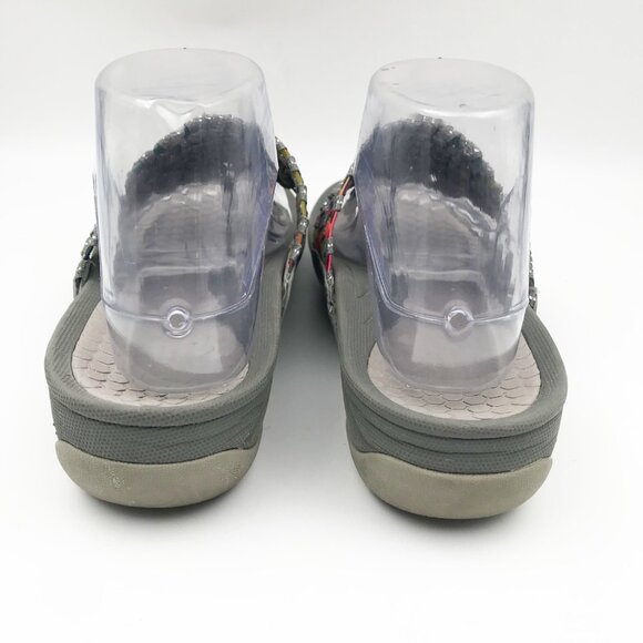 BARETRAPS Multicolored Gray Stretch Woven Flip Flop Sandals Womens 8 - Picture 5 of 10
